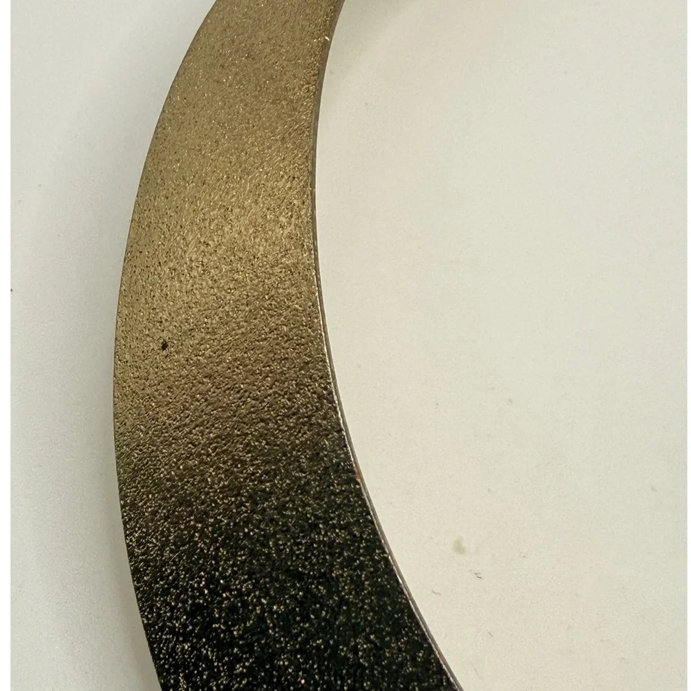 Gold Tone Textured Collar Necklace Adjustable Torque Statement Choker